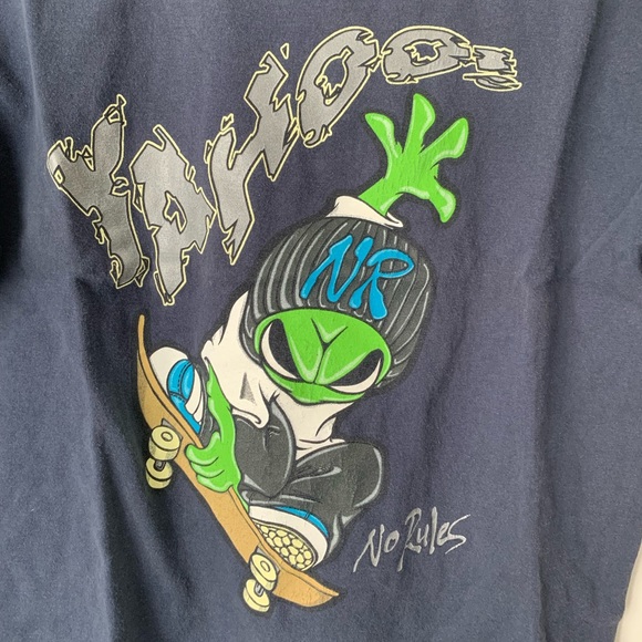 Vintage Kid’s Skate Tshirt “No Rules” in Navy - Picture 5 of 6